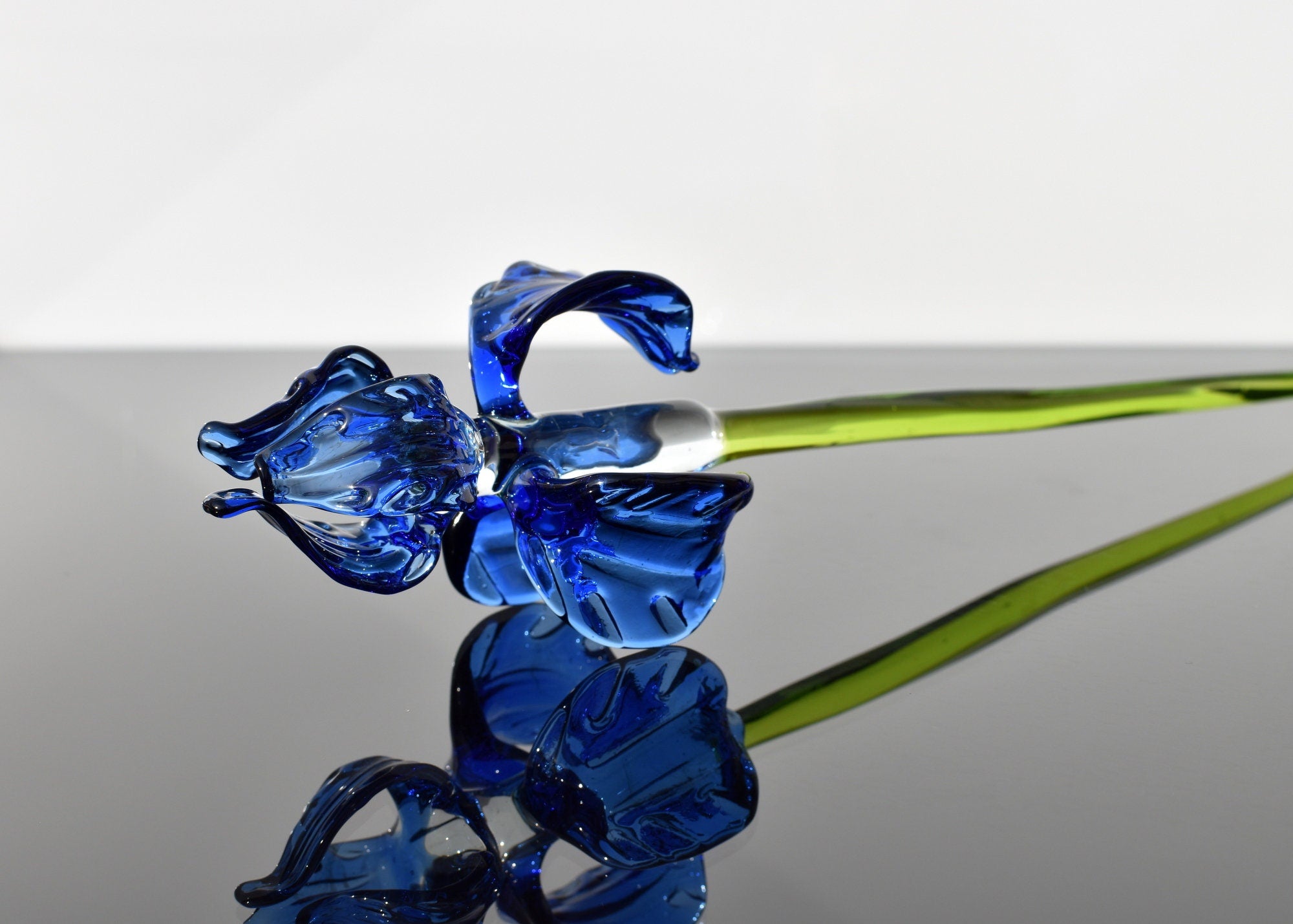 "Serenity" Blue Glass Iris