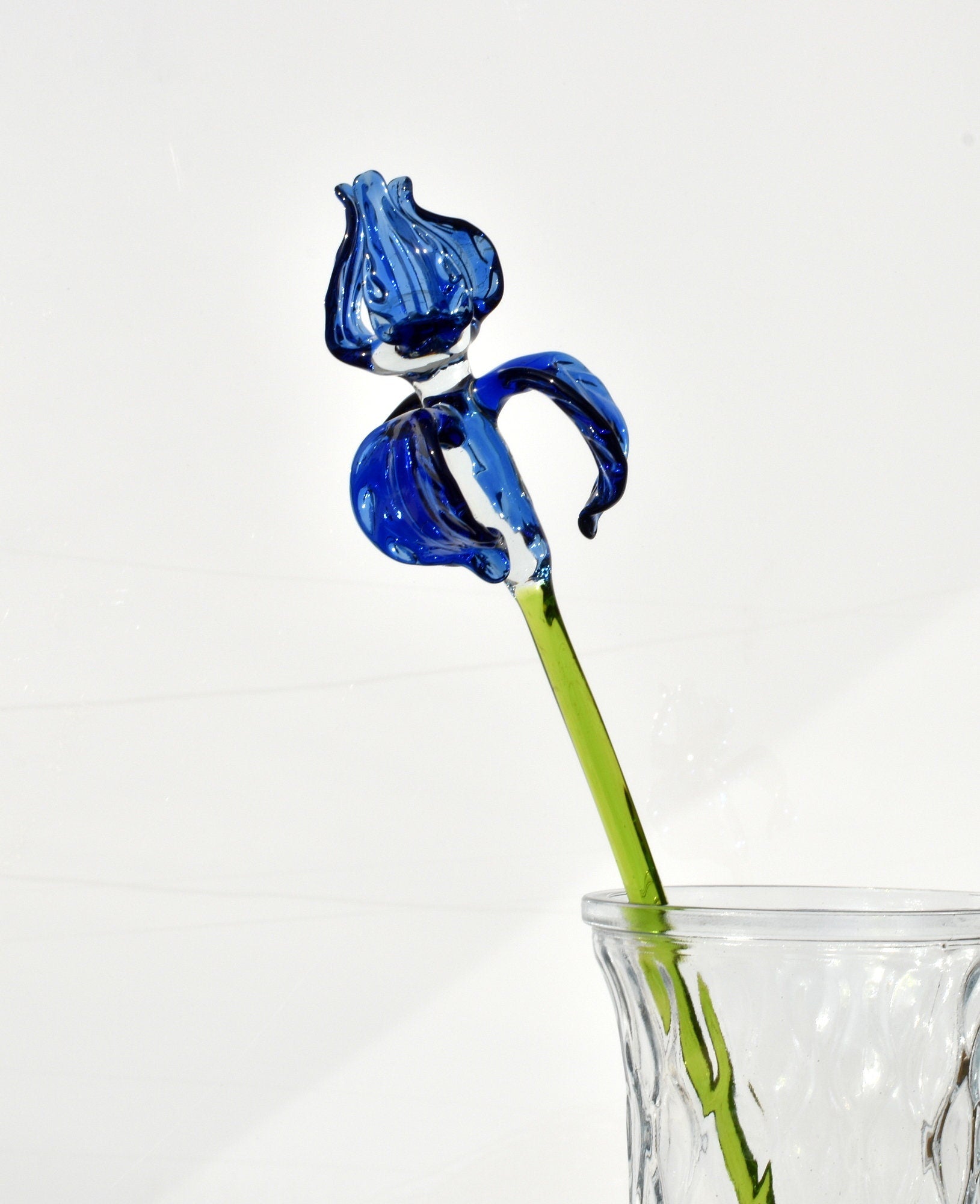 "Serenity" Blue Glass Iris