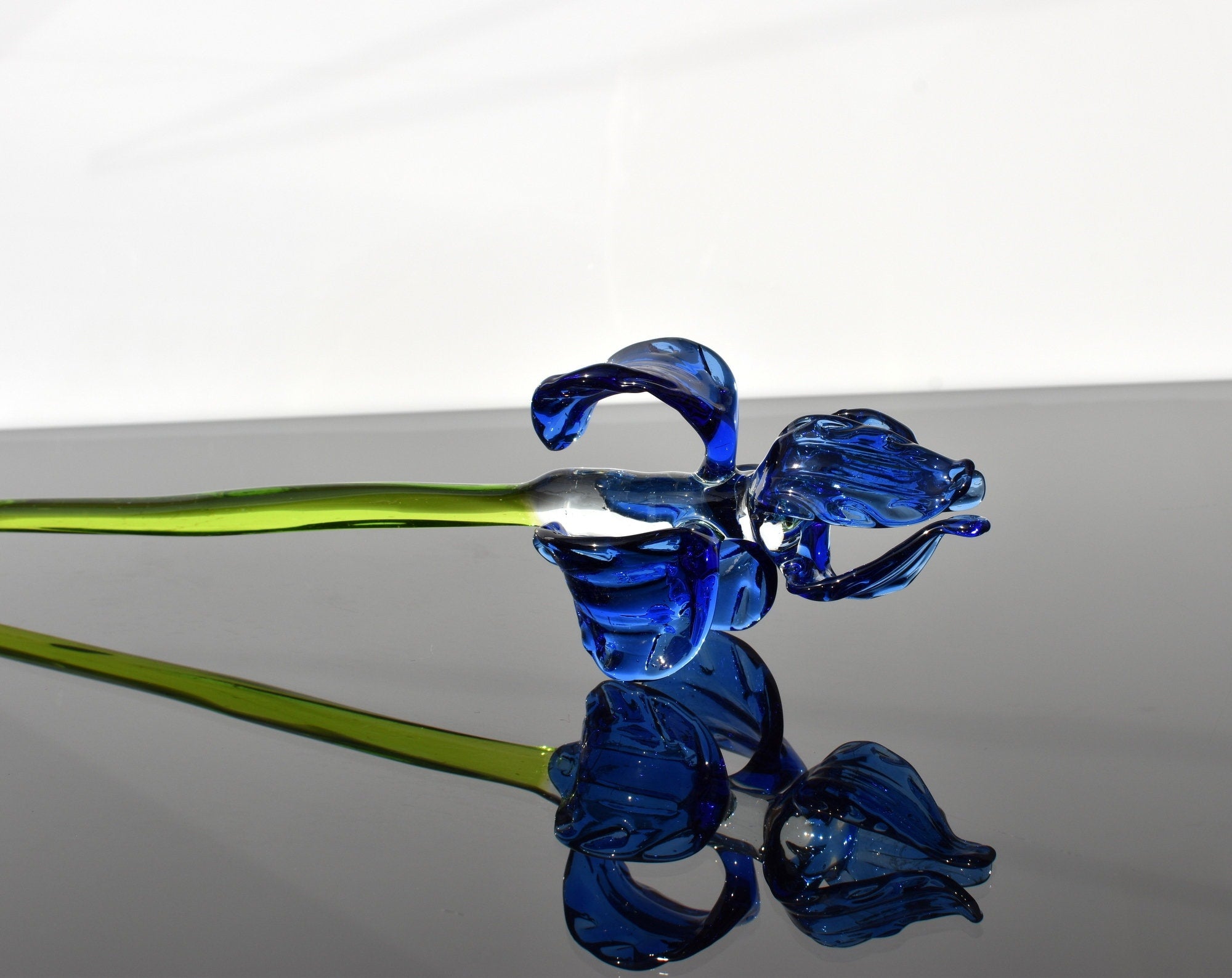 "Serenity" Blue Glass Iris