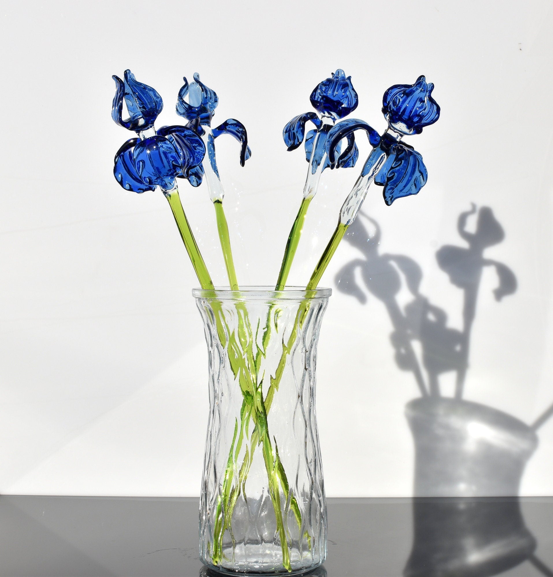 "Serenity" Blue Glass Iris