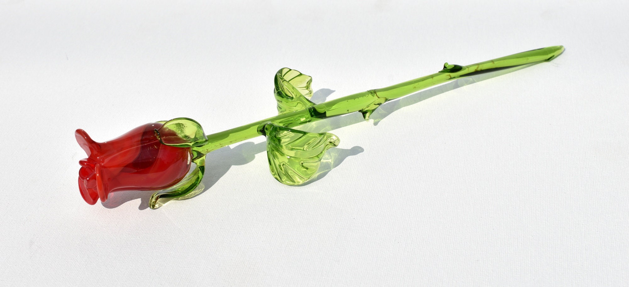 "Valentina" Red Glass Rose