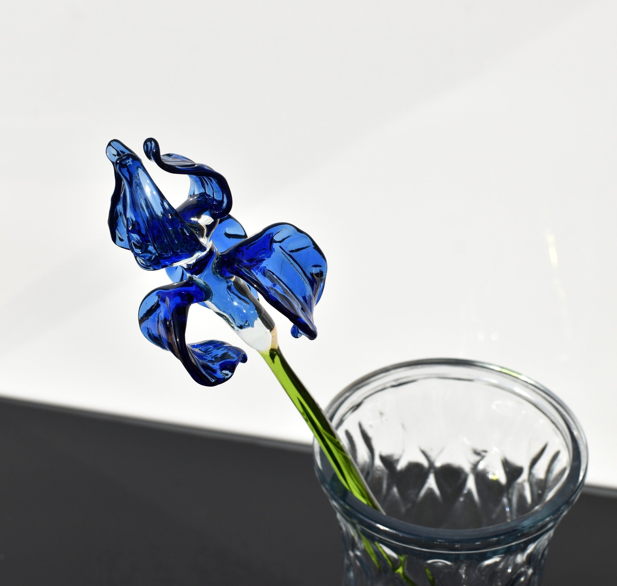 "Serenity" Blue Glass Iris