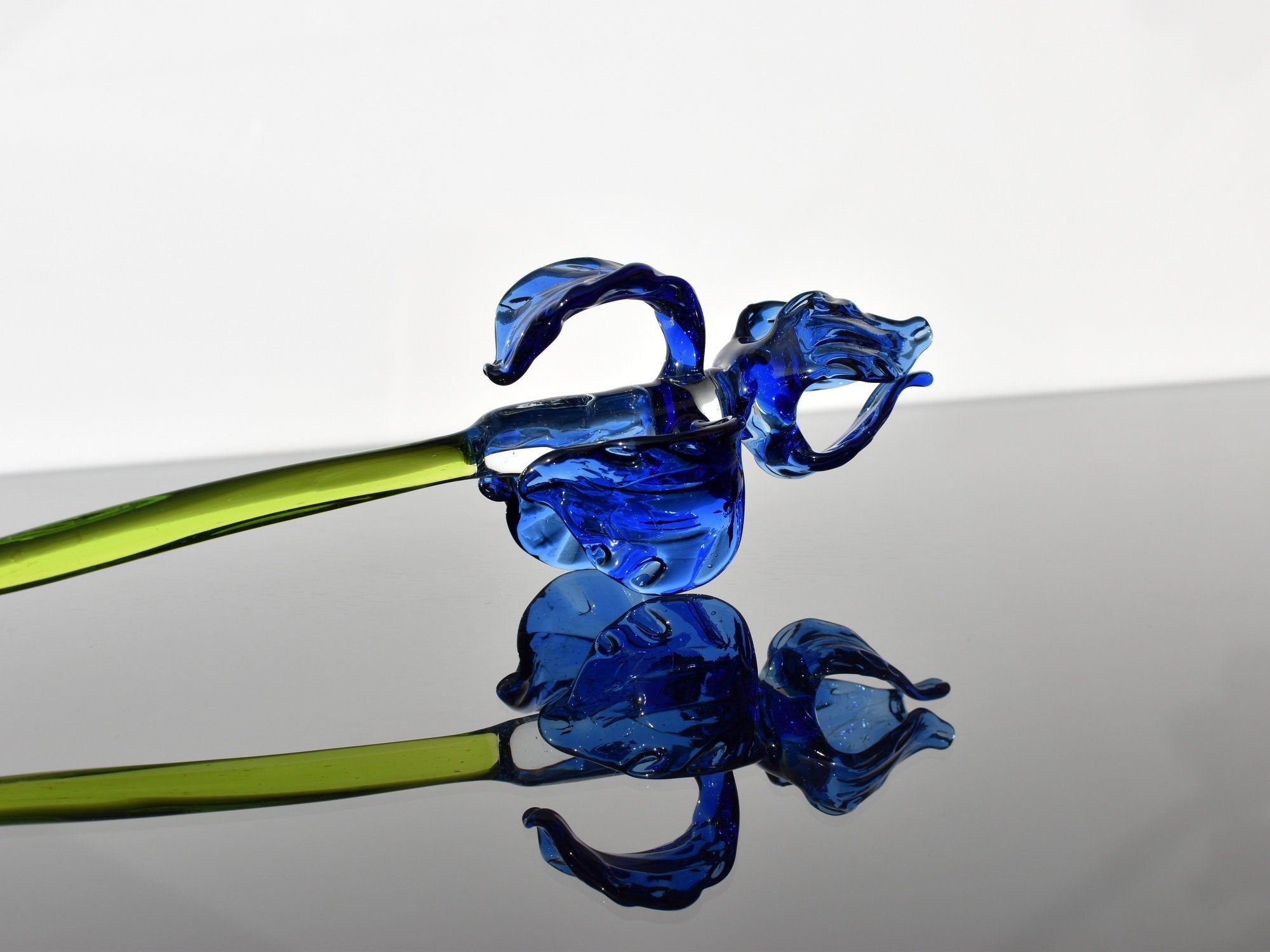 "Serenity" Blue Glass Iris