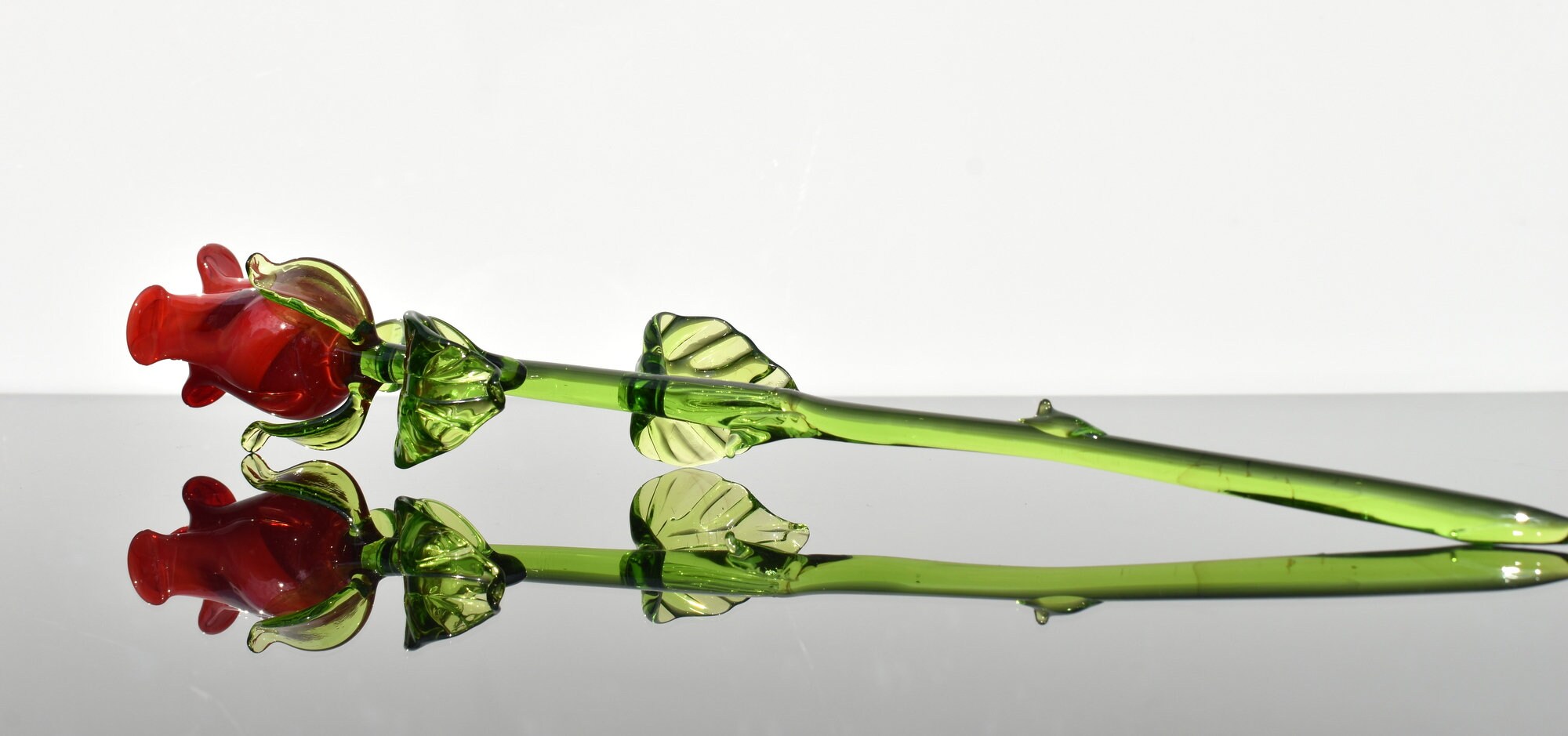 "Valentina" Red Glass Rose
