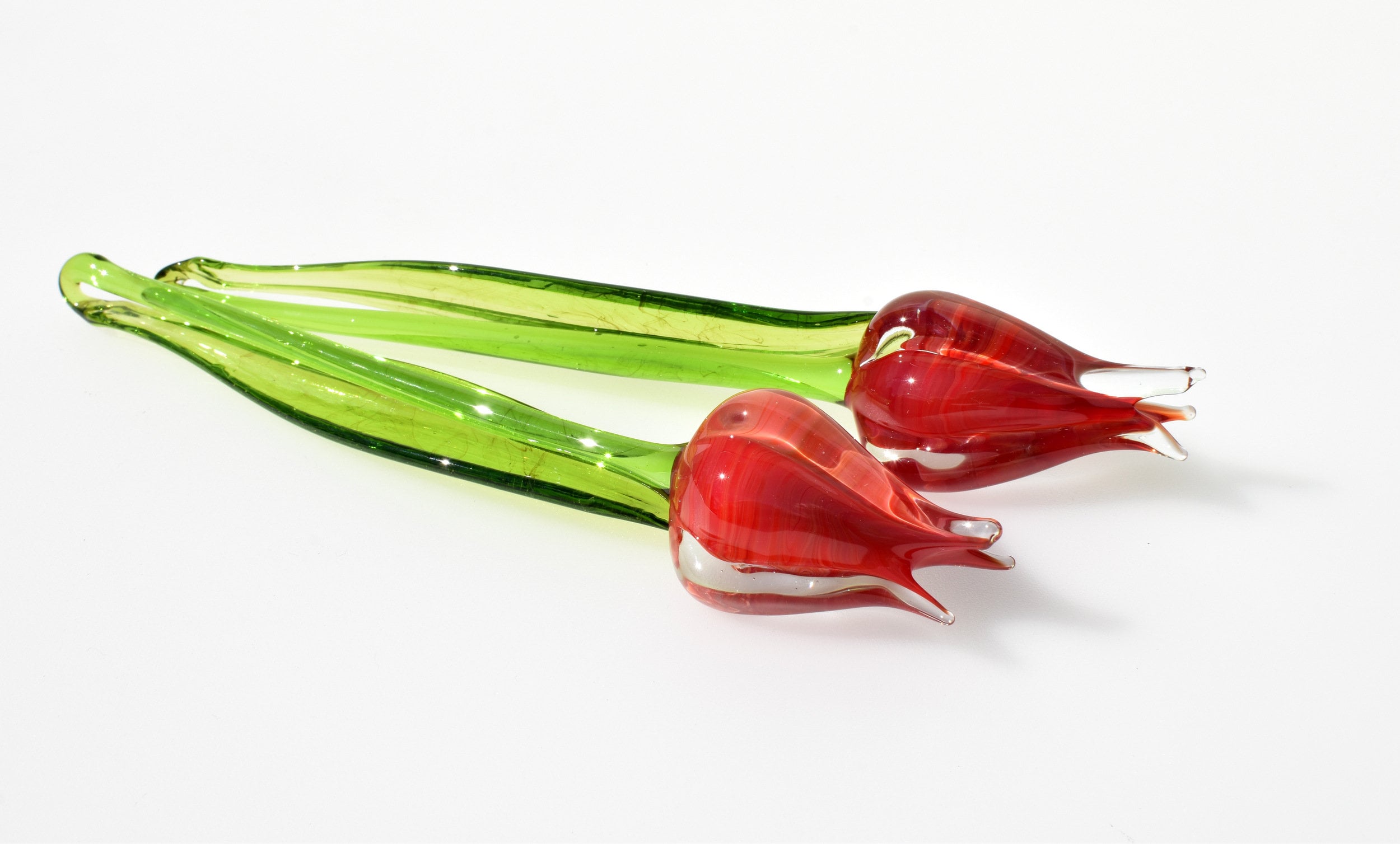 "Liora" Red Glass Tulip