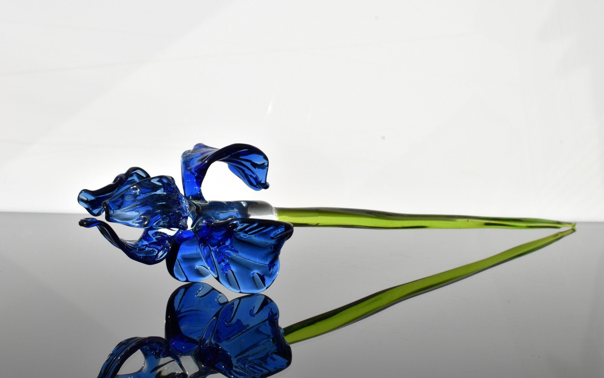 "Serenity" Blue Glass Iris