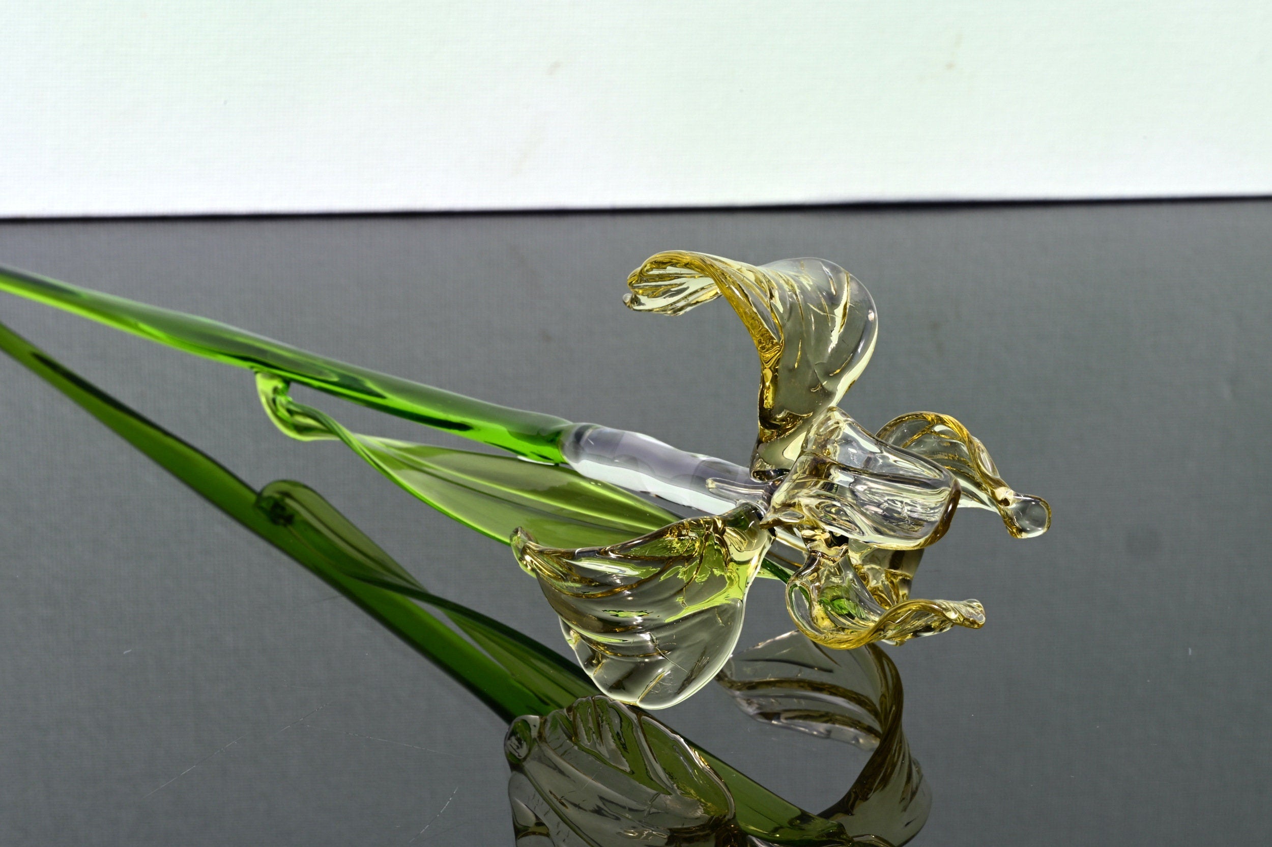 "Goldilocks" Gold & Transparent Iris