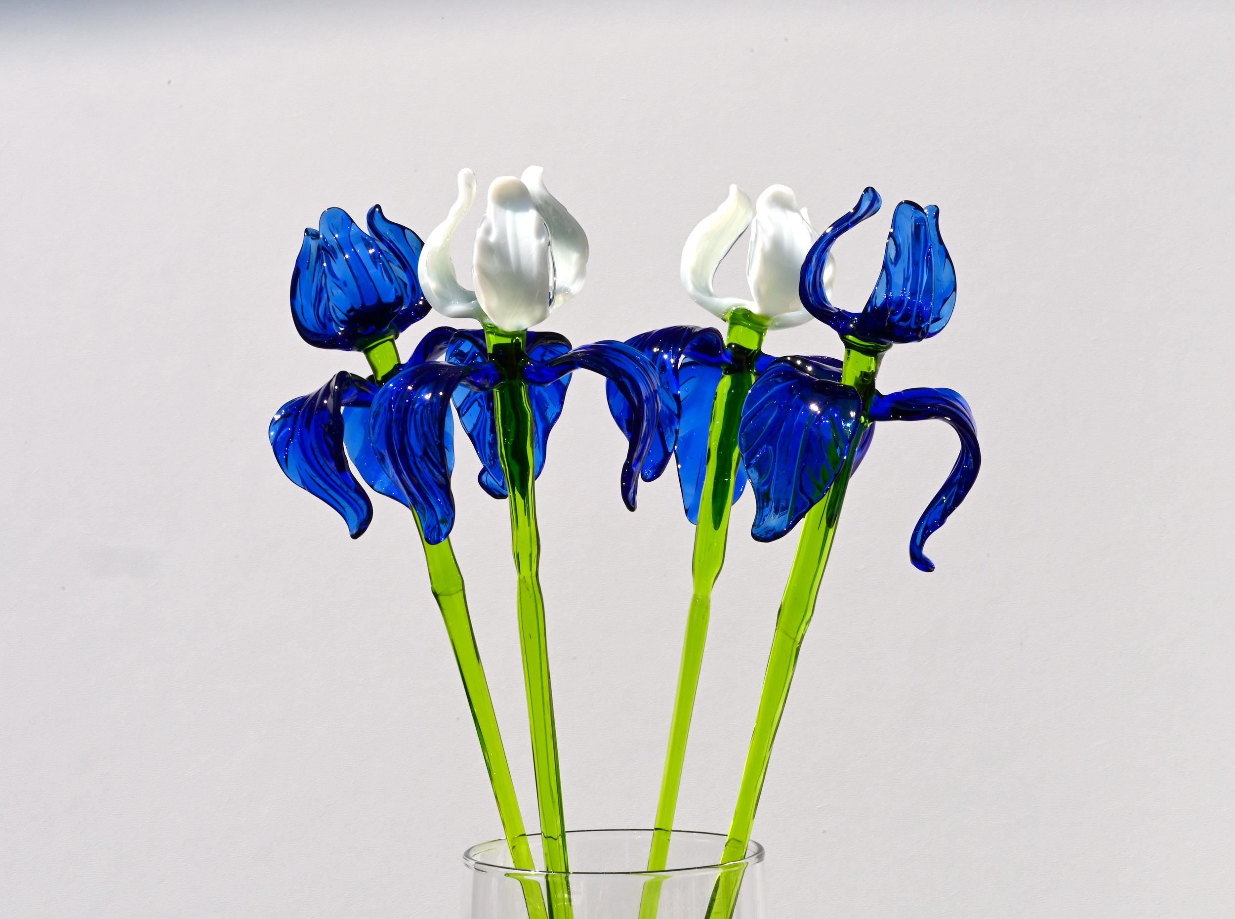 "Moonlight" Blue & White Iris Bouquet